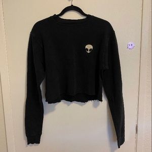 John Galt/Brandy Melville Cropped Alien Sweater